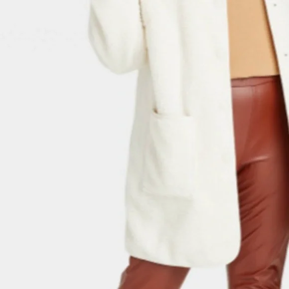 AVA & VIV Sherpa Jacket Coat Plus Size NEW - Picture 4 of 5